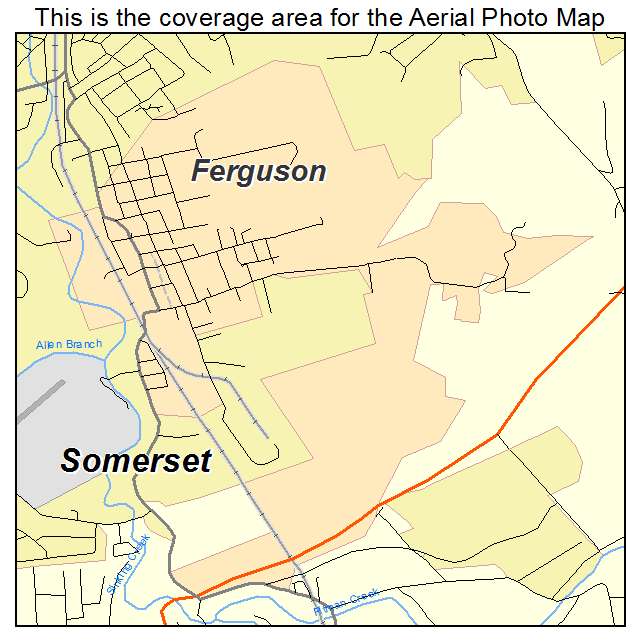 Ferguson, KY location map 