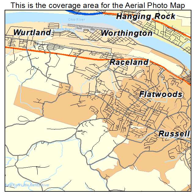 Flatwoods, KY location map 