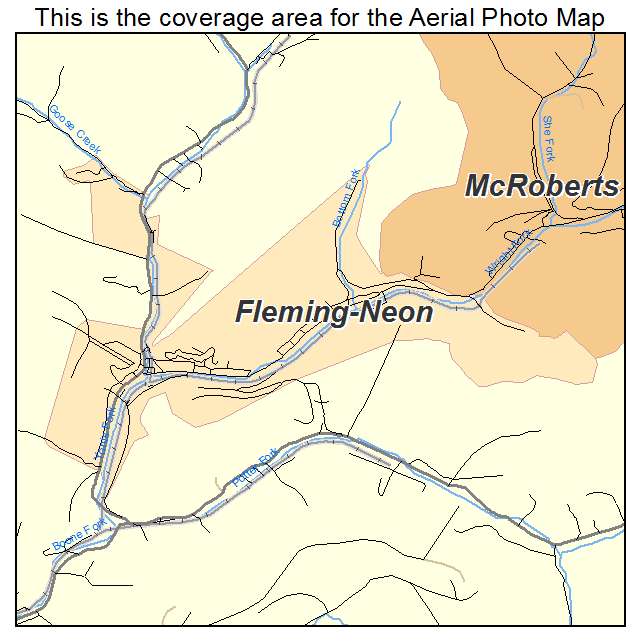 Fleming Neon, KY location map 