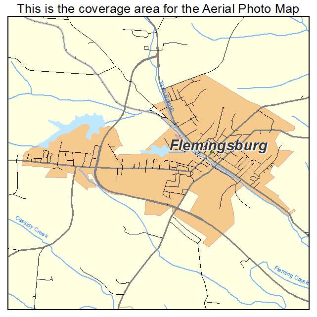 Flemingsburg, KY location map 