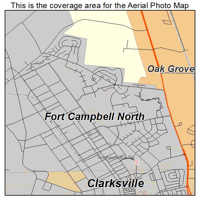 Aerial Photography Map of Fort Campbell North, KY Kentucky