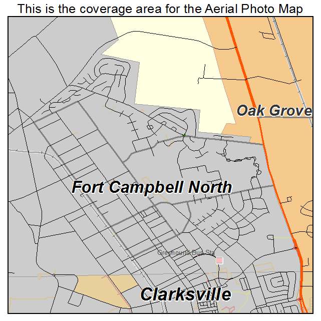 Fort Campbell North, KY location map 