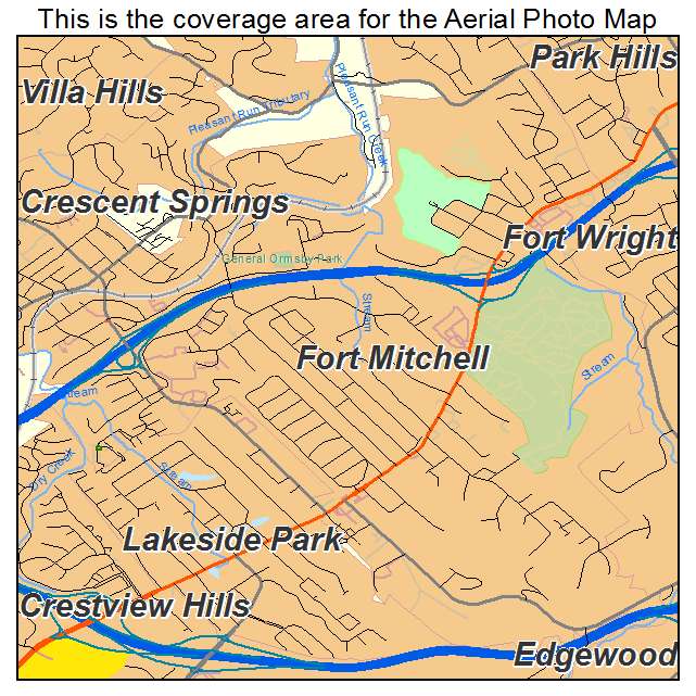 Fort Mitchell, KY location map 