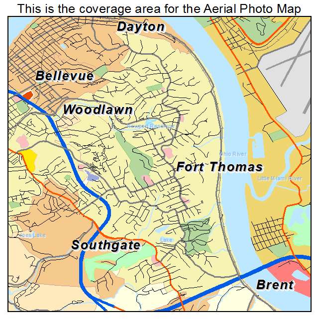 Fort Thomas, KY location map 