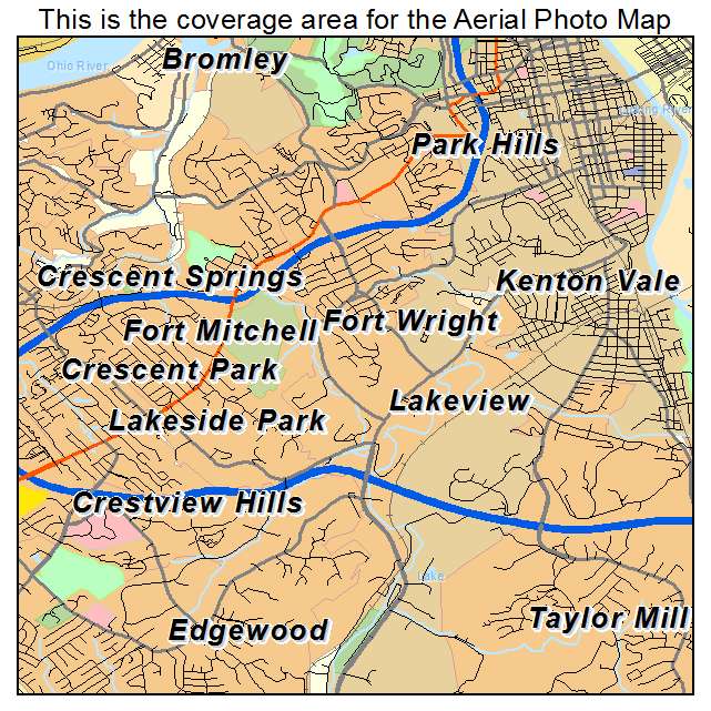 Fort Wright, KY location map 