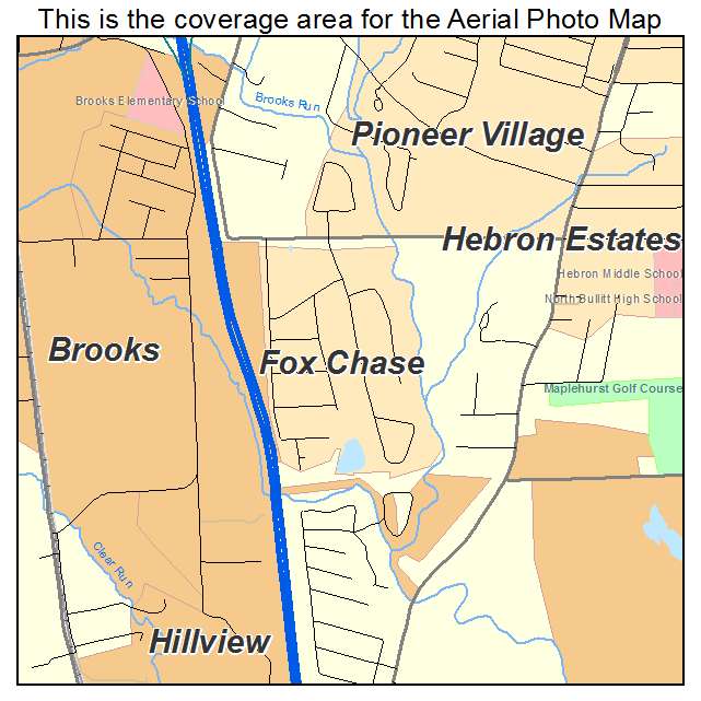 Fox Chase, KY location map 