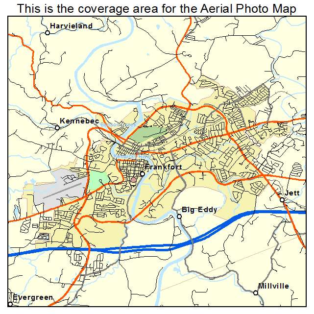 Frankfort, KY location map 