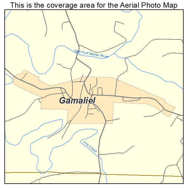 Gamaliel, KY location map 
