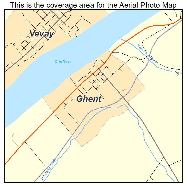 Ghent, KY location map 