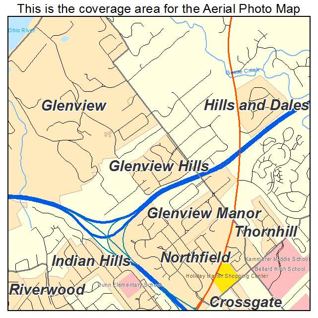Glenview Hills, KY location map 