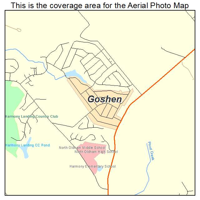 Goshen, KY location map 