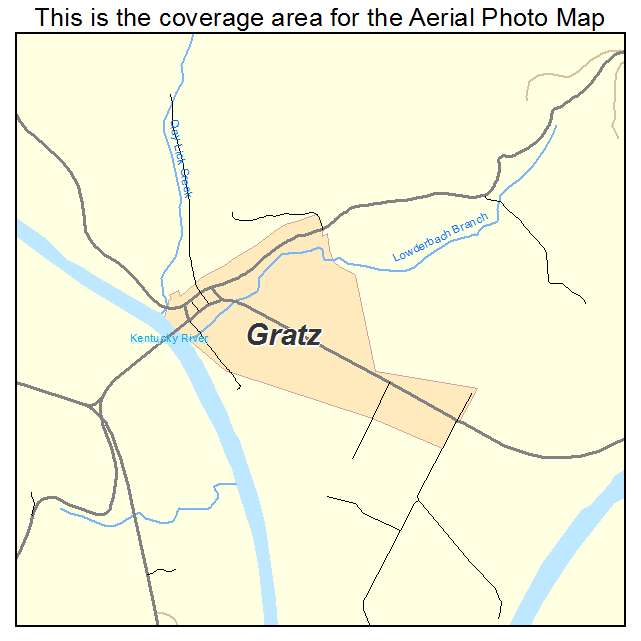 Gratz, KY location map 