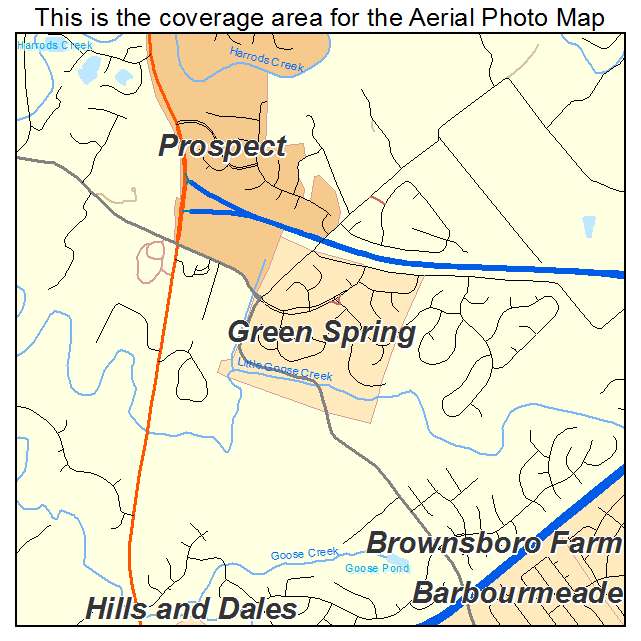 Green Spring, KY location map 