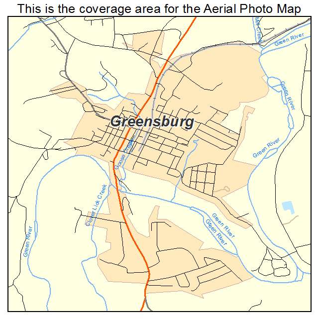 Greensburg, KY location map 