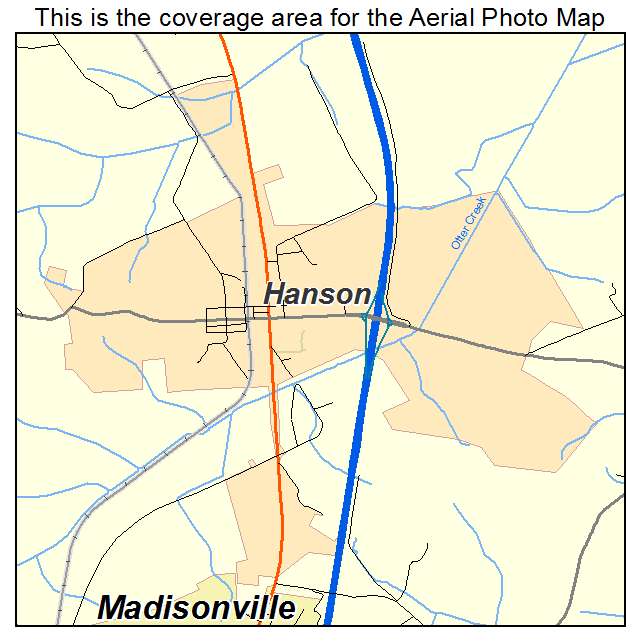 Hanson, KY location map 