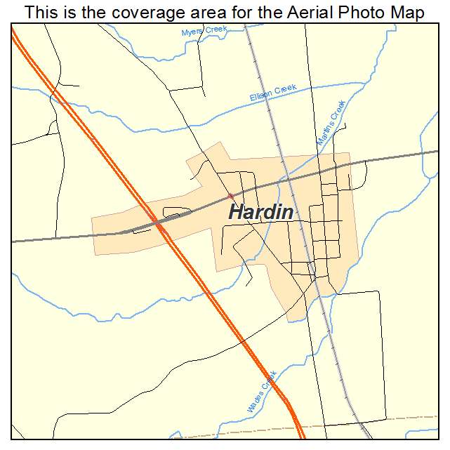 Hardin, KY location map 