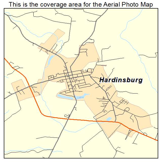 Hardinsburg, KY location map 
