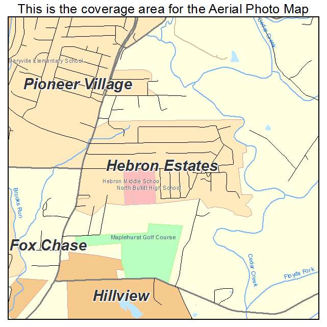 Hebron Estates, KY location map 