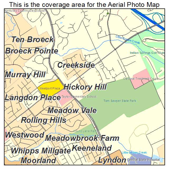 Hickory Hill, KY location map 