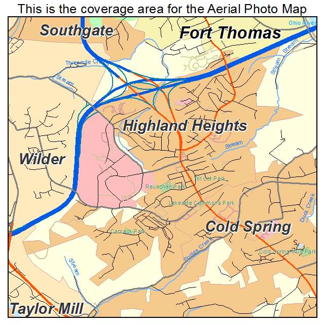 Highland Heights, KY location map 