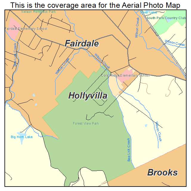 Hollyvilla, KY location map 
