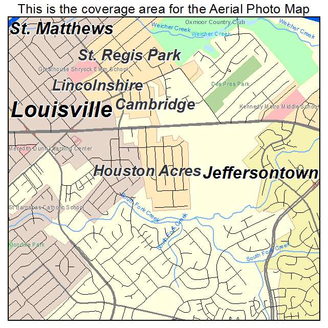 Houston Acres, KY location map 