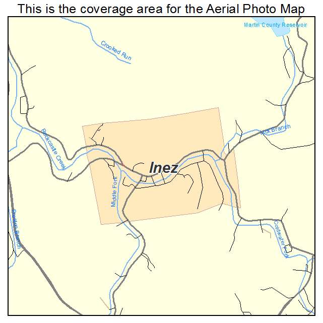Inez, KY location map 