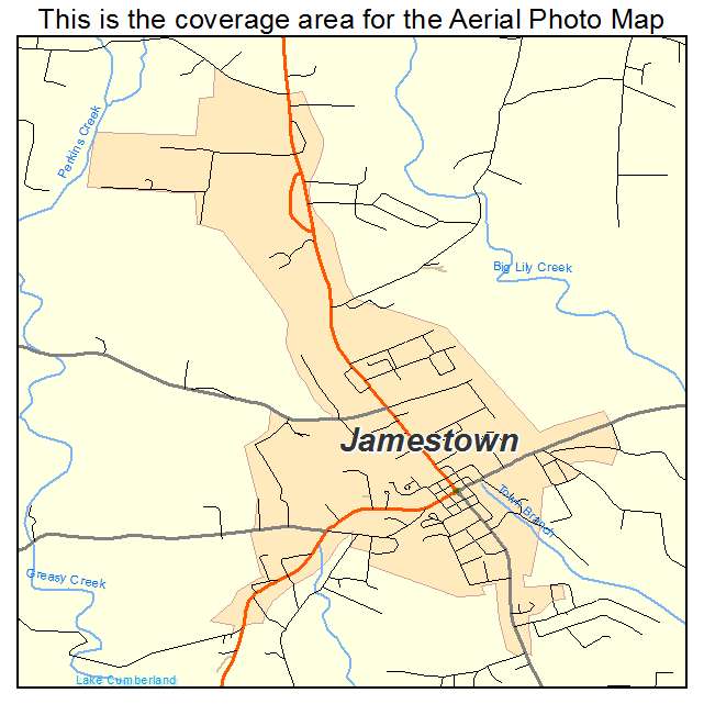 Jamestown, KY location map 