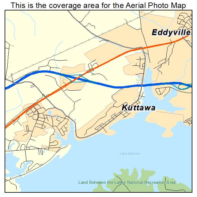 Kuttawa, KY location map 