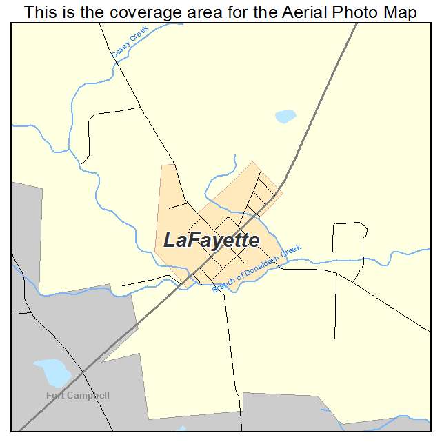 LaFayette, KY location map 