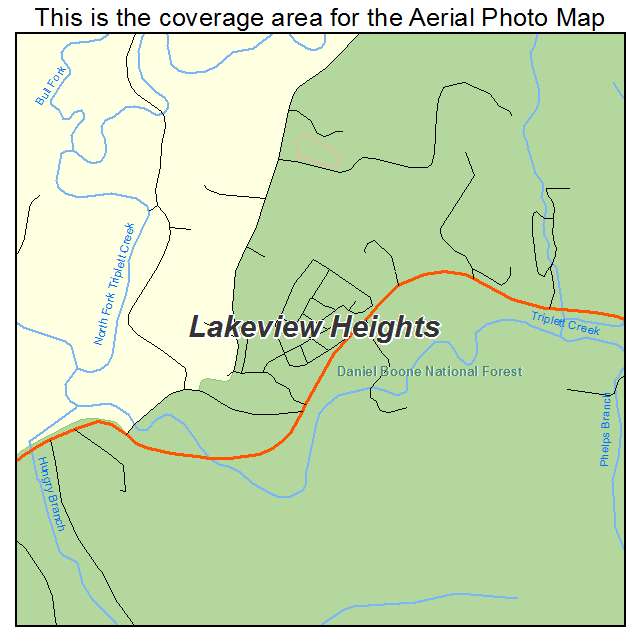 Lakeview Heights, KY location map 