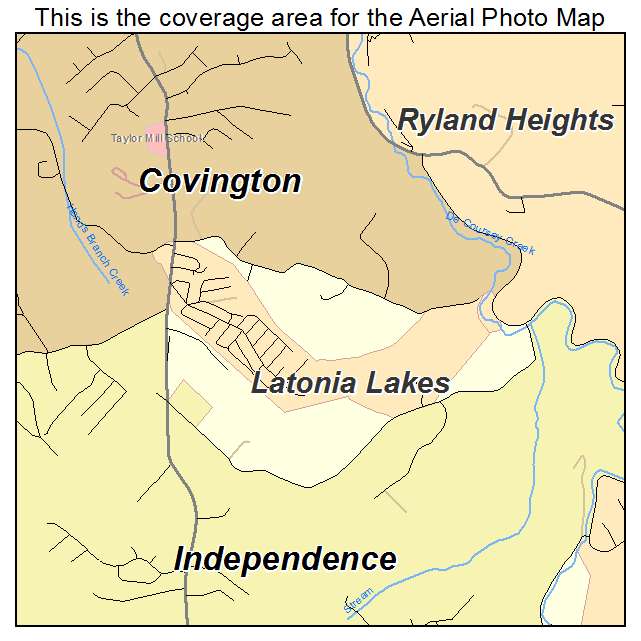Latonia Lakes, KY location map 