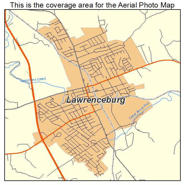 Lawrenceburg, KY location map 