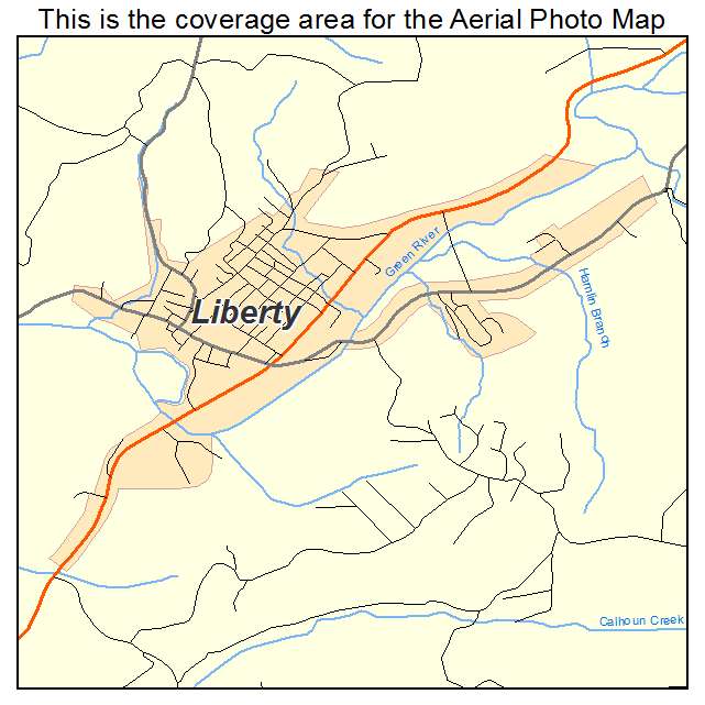 Liberty, KY location map 