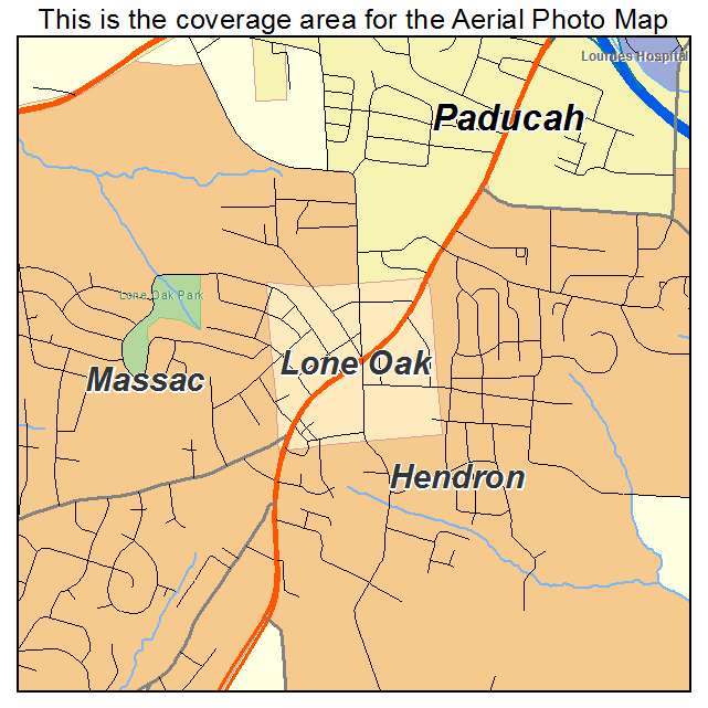 Lone Oak, KY location map 