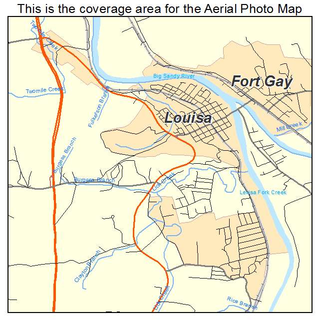 Louisa, KY location map 