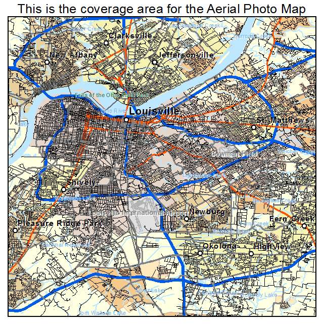 Louisville, KY location map 