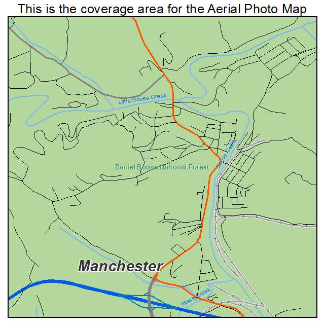 Manchester, KY location map 