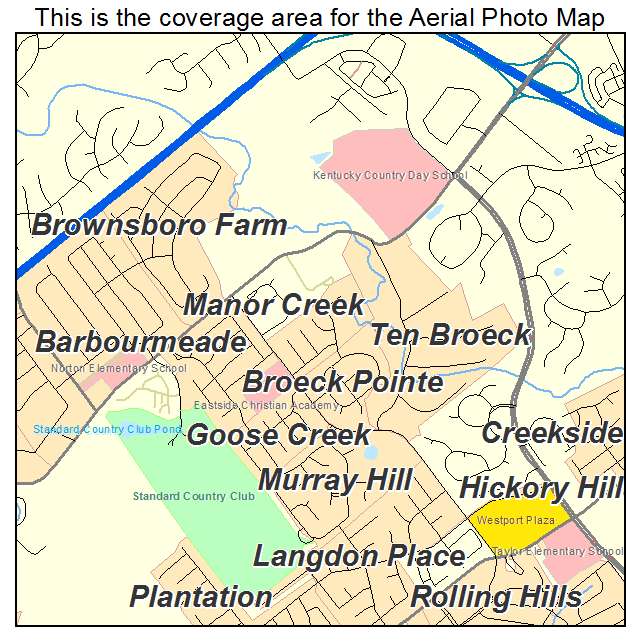 Manor Creek, KY location map 
