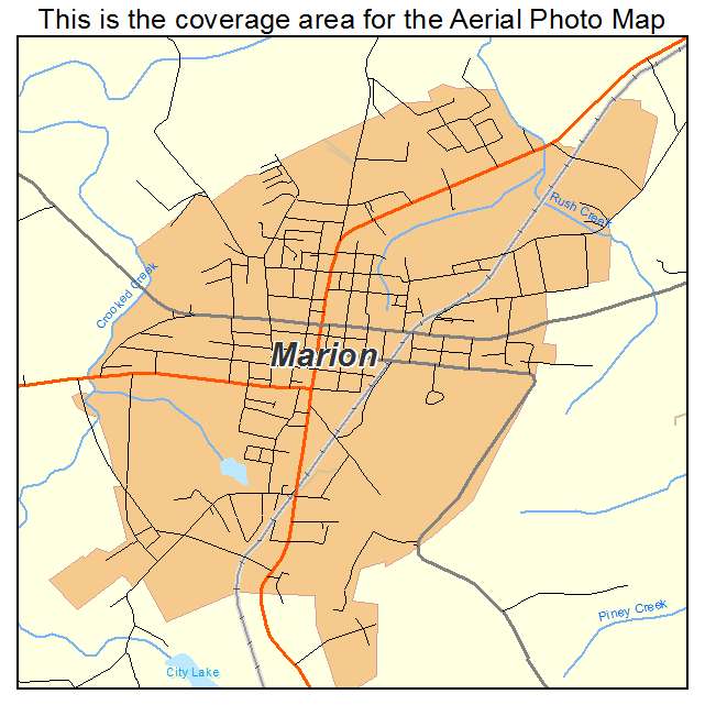 Marion, KY location map 