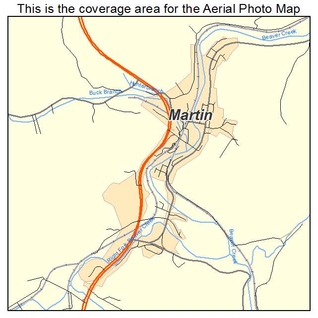 Martin, KY location map 