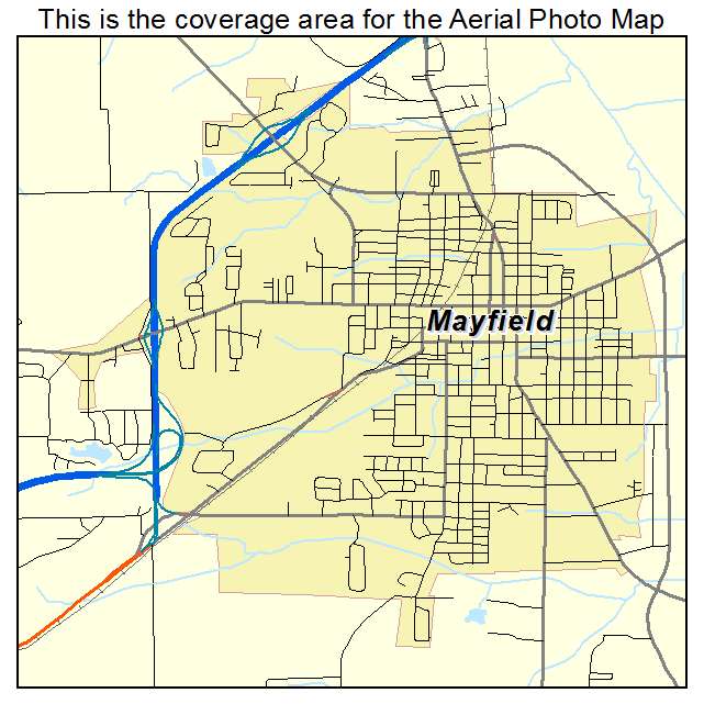 Mayfield, KY location map 