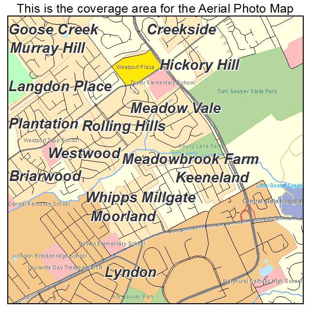 Meadowbrook Farm, KY location map 