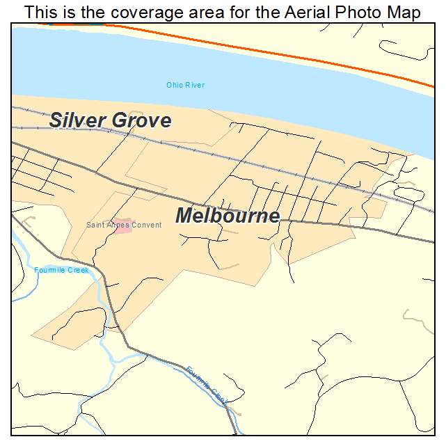 Melbourne, KY location map 
