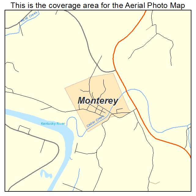 Monterey, KY location map 