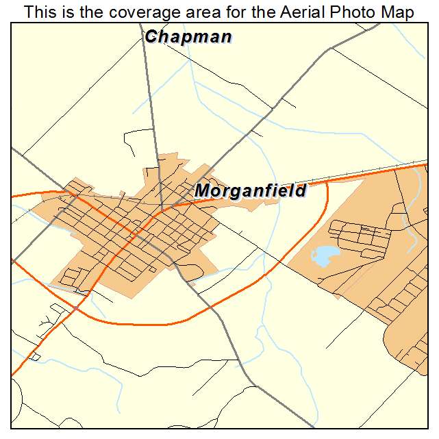 Morganfield, KY location map 