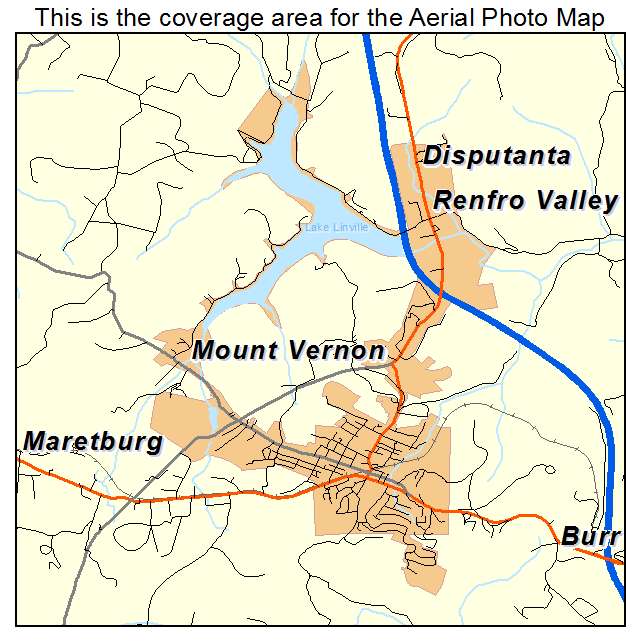 Mount Vernon, KY location map 