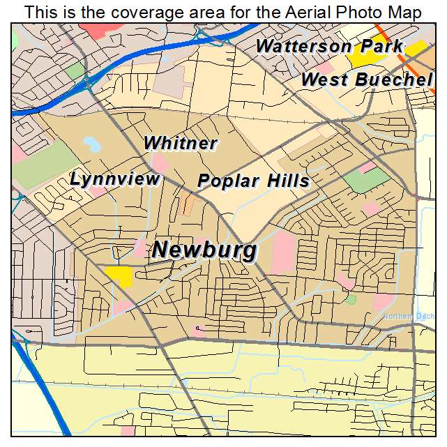 Newburg, KY location map 
