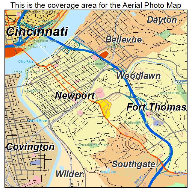 Newport, KY location map 