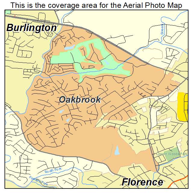 Oakbrook, KY location map 